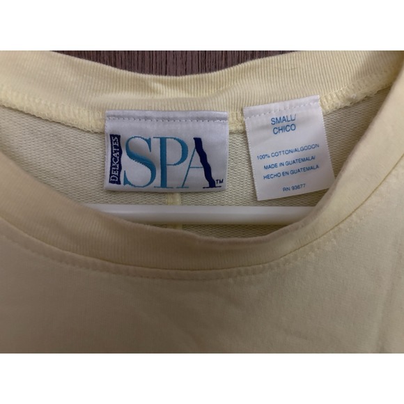 DELICATES SPA Yellow Short Sleeve Nightgown Womens Size Medium M (A103) - Picture 3 of 3